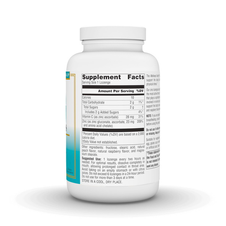 Source Naturals Wellness Zinc Lozenges, Peach-Raspberry Flavord Immune Support