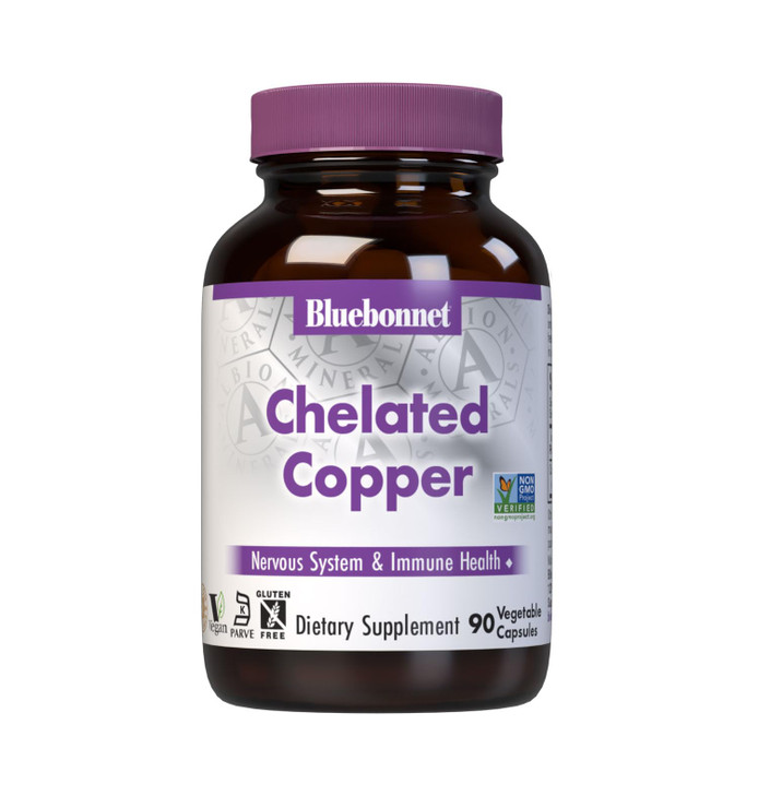 Bluebonnet Nutrition Albion Chelated Copper, 3 mg of Copper, For Nervous System