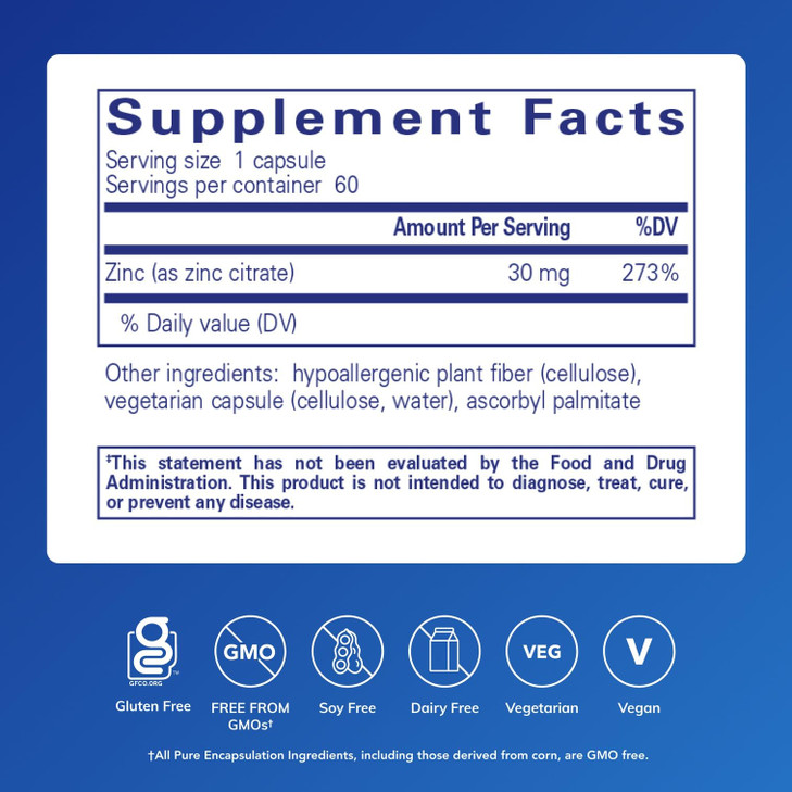 Pure Encapsulations Zinc (Citrate)