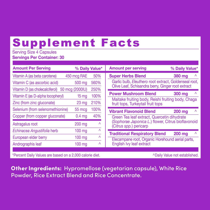 Further Food Ultimate Immune Support Capsules with Vitamins C, D, E & Zinc