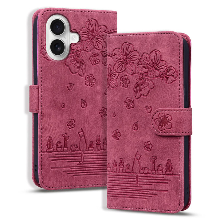 Rosbtib Flip Case for iPhone 16 Pro Max, Premium PU Leather Wallet Folio Cover with Card Holder Kickstand Compatible with iPhone 16 Pro Max - Red