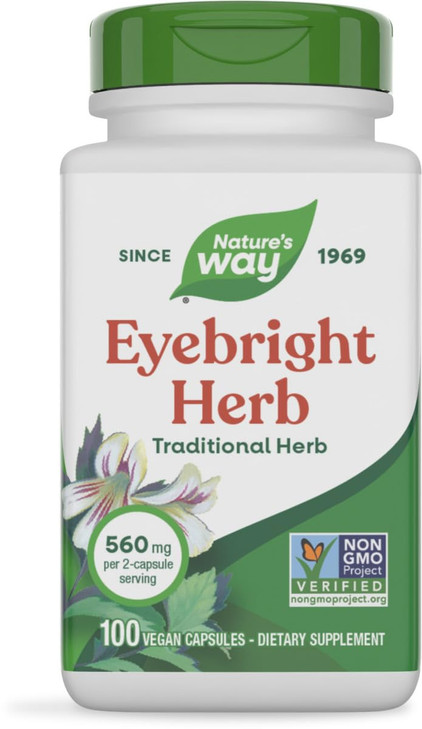 Natures Way Eyebright Herb Vegetarian Capsule, 100 ct