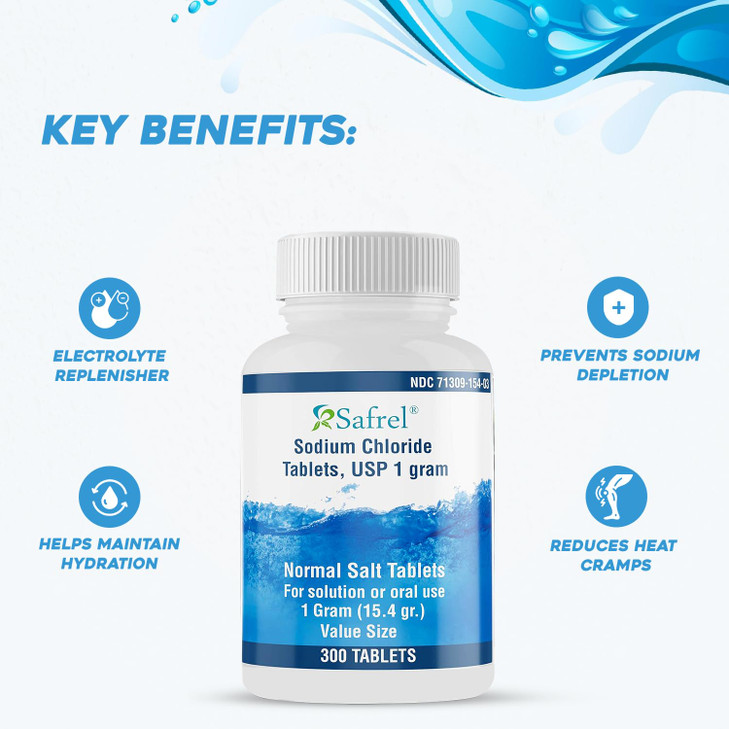 Safrel Sodium Chloride Tablets 1 gm, USP - Normal Salt Tablets
