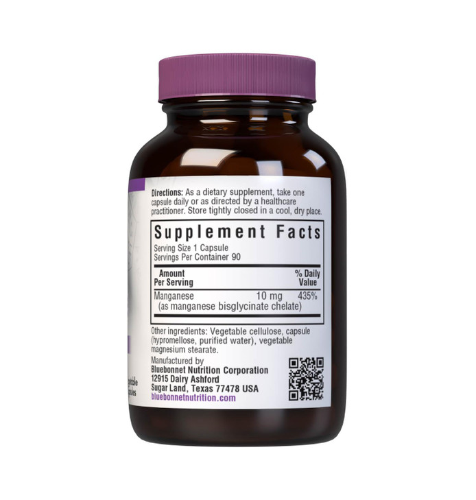 BlueBonnet Nutrition Albion Chelated Manganese, Amino Acid Chelate, Soy, Dairy &