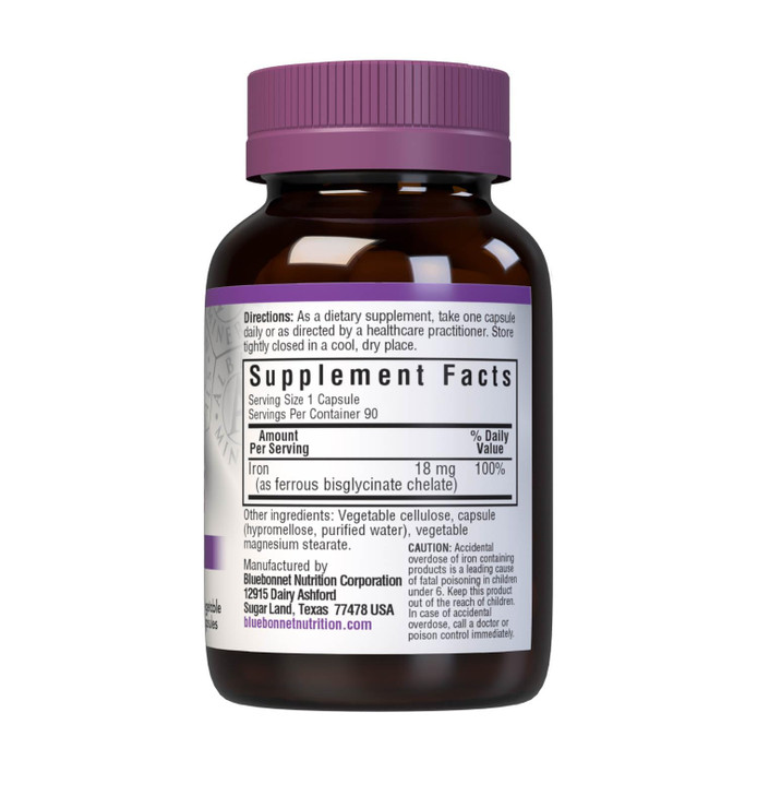 Bluebonnet Nutrition Chelated Iron 18 mg - non-constipating Iron