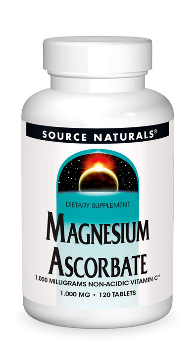 Source Naturals Magnesium Ascorbate, Gentle Non-Acidic Vitamin C*, 1000mg