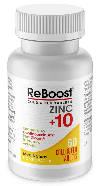 MediNatura ReBoost Cold & Flu Tablets Zinc +10