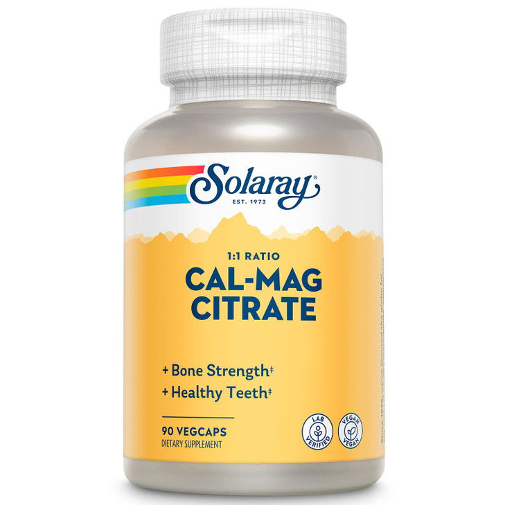 Solaray Calcium Magnesium Citrate 1000mg 1:1 Ratio, Bone Strength Supplement