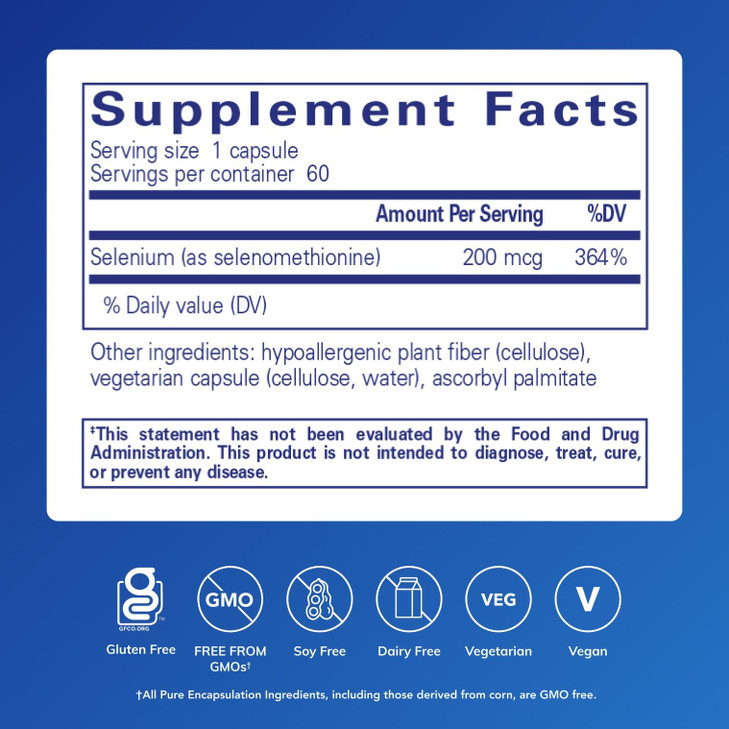 Pure Encapsulations Selenium - 200 mcg