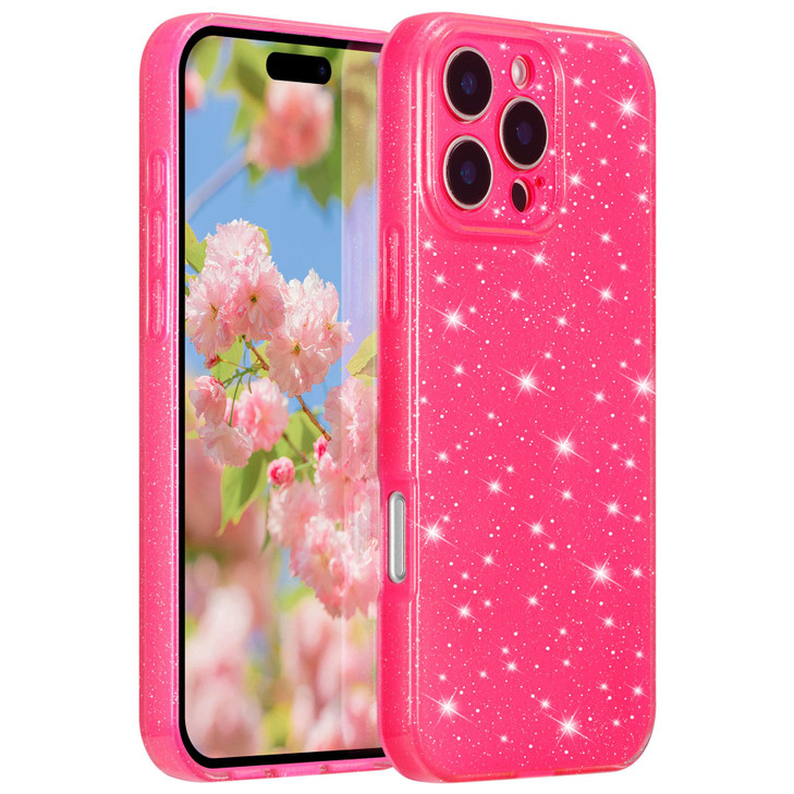 ZCDAYE for iPhone 16 Pro Max Case, Solid Cute Sparkly Phone Case for Women Girls, Anti-Yellowing Slim Soft Silicone Bumper Cover Compatible with iPho