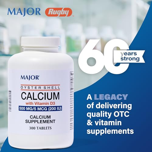 Major Oyster Shell Calcium with Vitamin D3 500 mg / 5 mcg (200 IU)