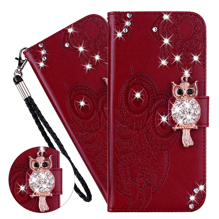 QIVSTAR Designed for iPhone 16 Plus 2024 Phone Case Wallet, Bling Diamand PU Leather Folio Flip Case with [Wrist Strap][Card Holder Slots] Cover for