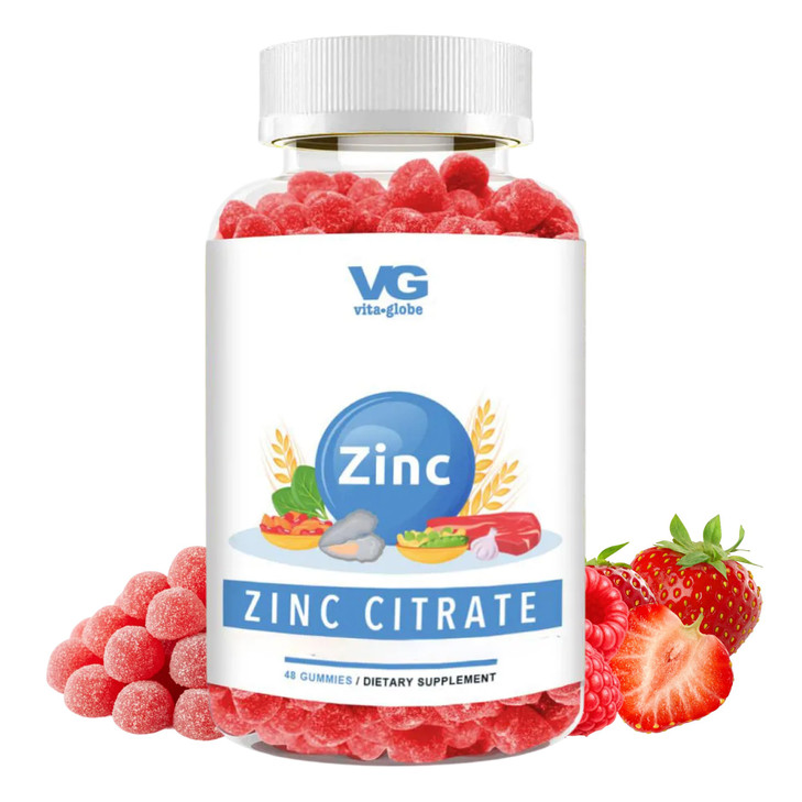 VITA GLOBE Zinc Citrate Gummies - 50mg Daily Zinc Supplement