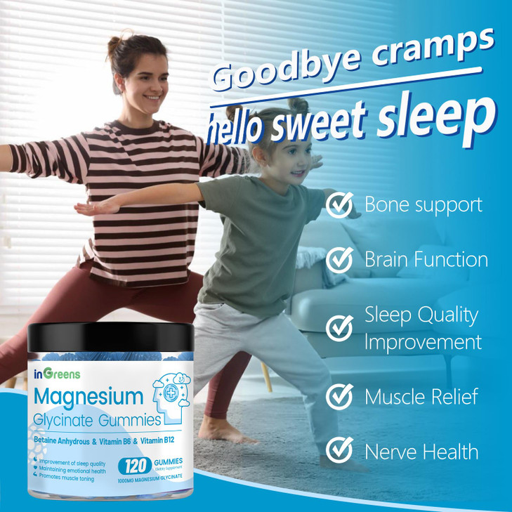 120 Count Magnesium Glycinate Gummies 700mg, Chewable Magnesium Gummies