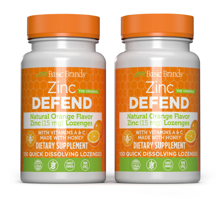 Basic Brands - Zinc Orange Defend - 100 Lozenges
