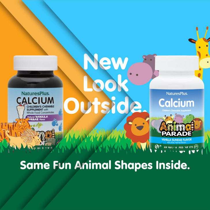 NaturesPlus Animal Parade Calcium, Vanilla Sundae Flavor
