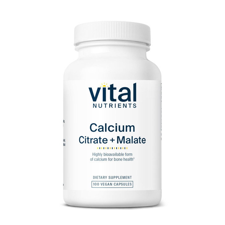 Vital Nutrients - Calcium (Citrate/Malate) - Most Bioavailable Form of Calcium