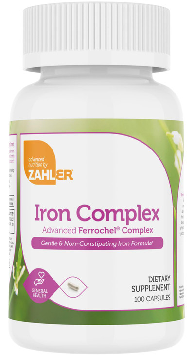 Zahler - Iron Supplement with Vitamin C - Capsule Iron Pills
