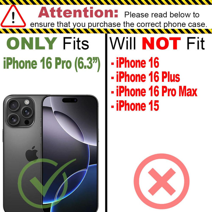 CoverON Compatible with Apple iPhone 16 Pro Case for Women, Slim Flower Design Transparent TPU Girl Skin Sleeve Cover Fit iPhone 16 Pro Phone Case -