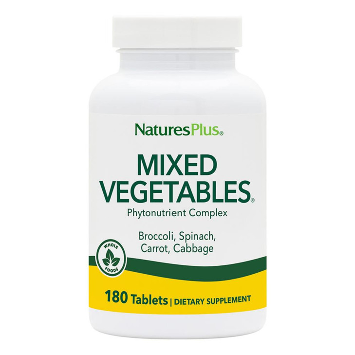 NaturesPlus Mixed Vegetables - 180 Tablets