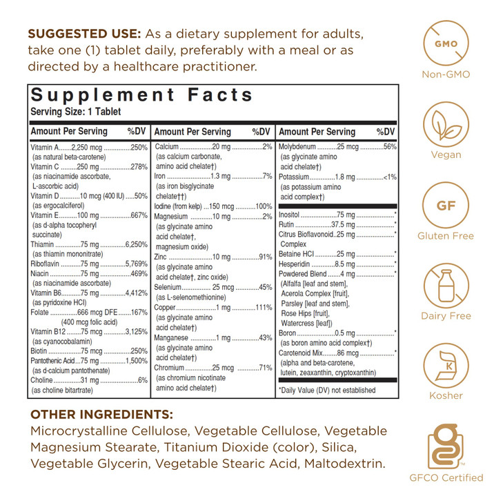 Solgar Formula VM-75, 60 Tablets - Multivitamin with Chelated Minerals