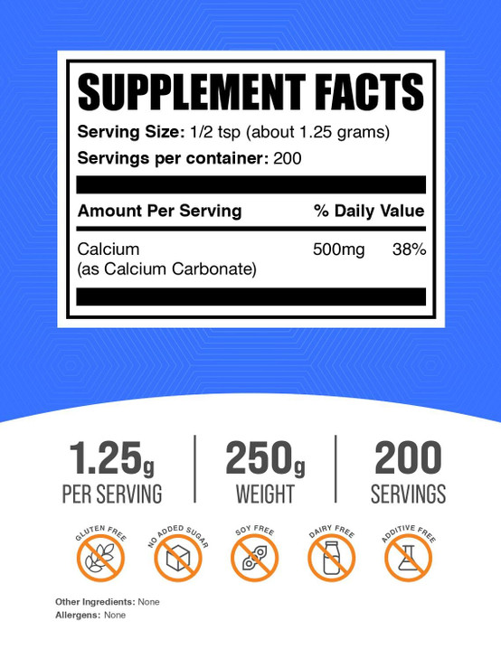 BulkSupplements.com Calcium Carbonate Powder