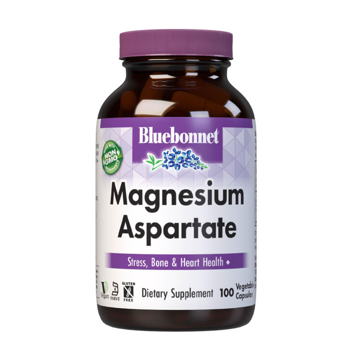 Bluebonnet Nutrition Magnesium 400 mg Chelated Magnesium Aspartate Daily