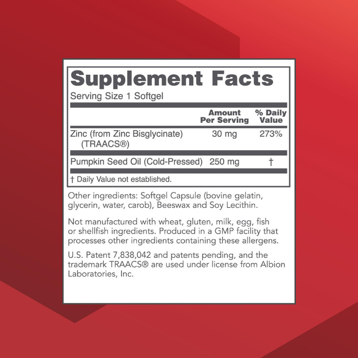 Protocol Zinc Glycinate 30mg - with Albion Traacs Zinc