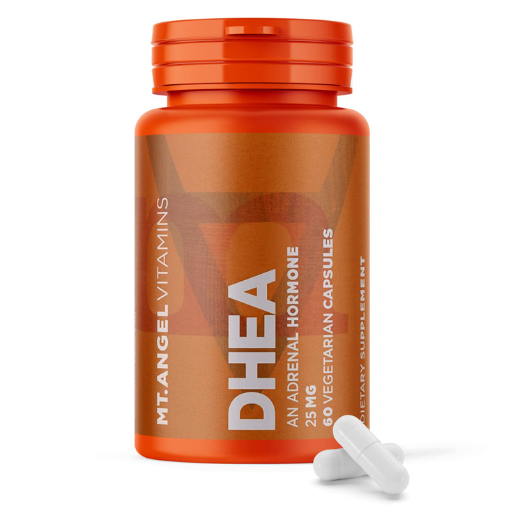 Mt. Angel Vitamins - Pure DHEA 25mg - DHEA Supplement for Men + Women