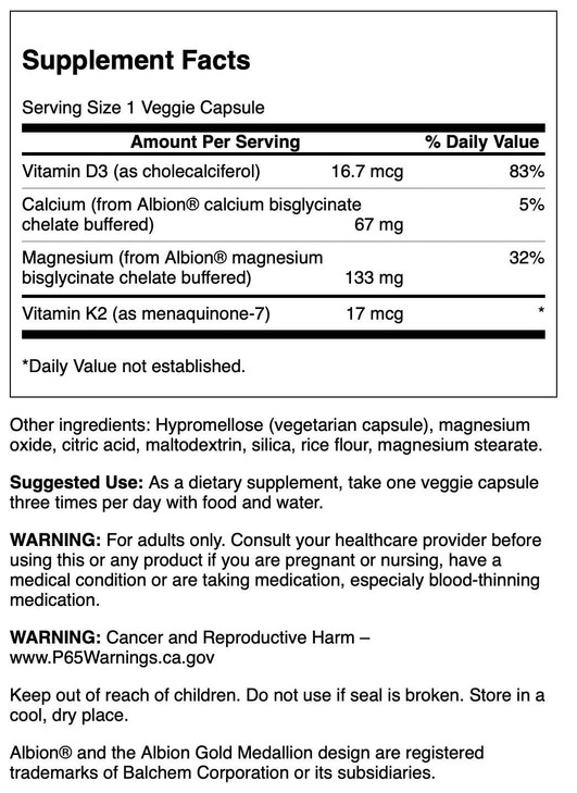 Swanson Albion Chelated Magnesium & Calcium 2:1 90 Veg Capsules