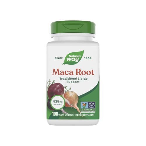 Nature's Way Maca Root, Traditional Libido Support*, 525 mg per Serving, Non-GMO
