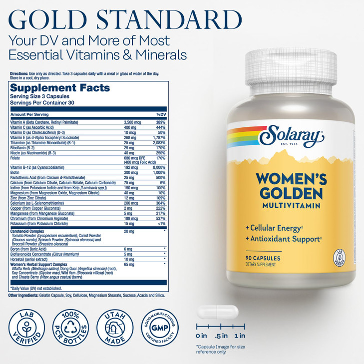 SOLARAY Women's Golden Multivitamin Supplement
