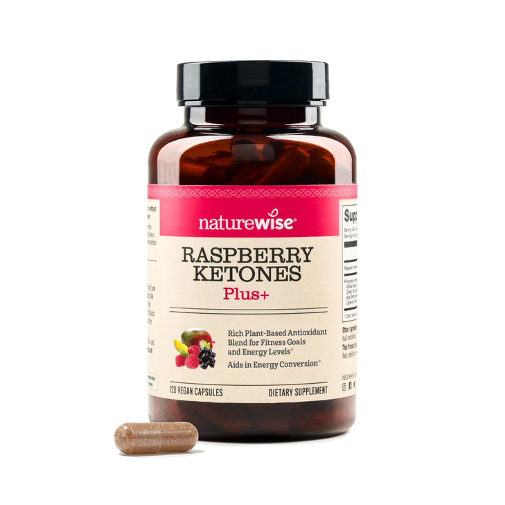 NatureWise Raspberry Ketones Plus with Green Tea Extract, Cayenne Pepper & Acai