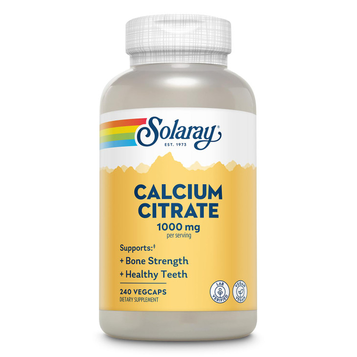 Solaray Calcium Citrate 1000mg - Chelated Calcium Supplement