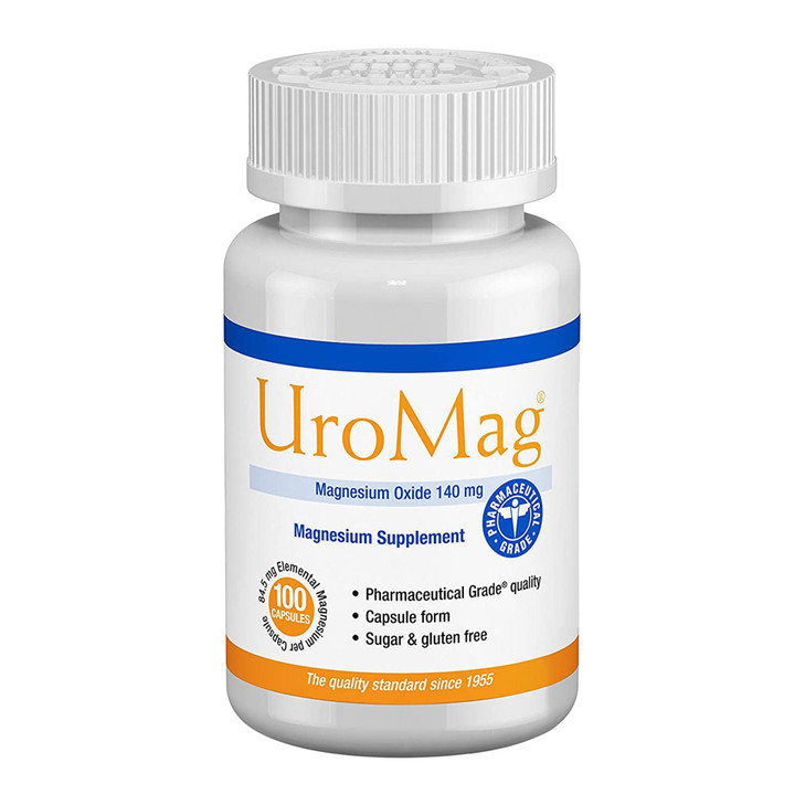 UroMag Sugar-Free Magnesium Oxide Supplement, 100 Count, Low Dosage Magnesium