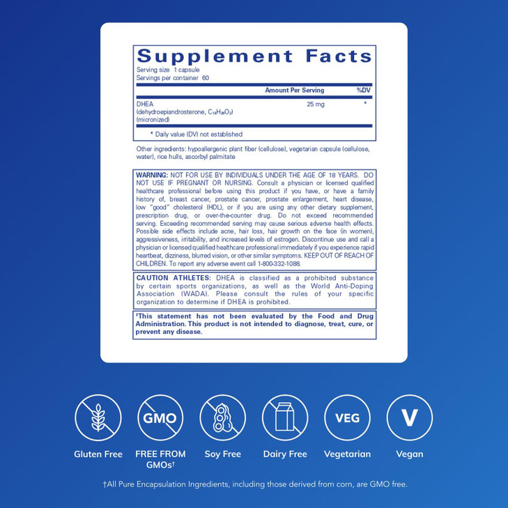 Pure Encapsulations DHEA 25 mg