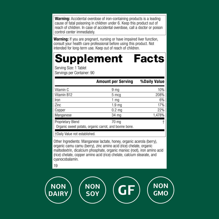 Standard Process Manganese B12 - Supports Bone & Connective Tissue Health