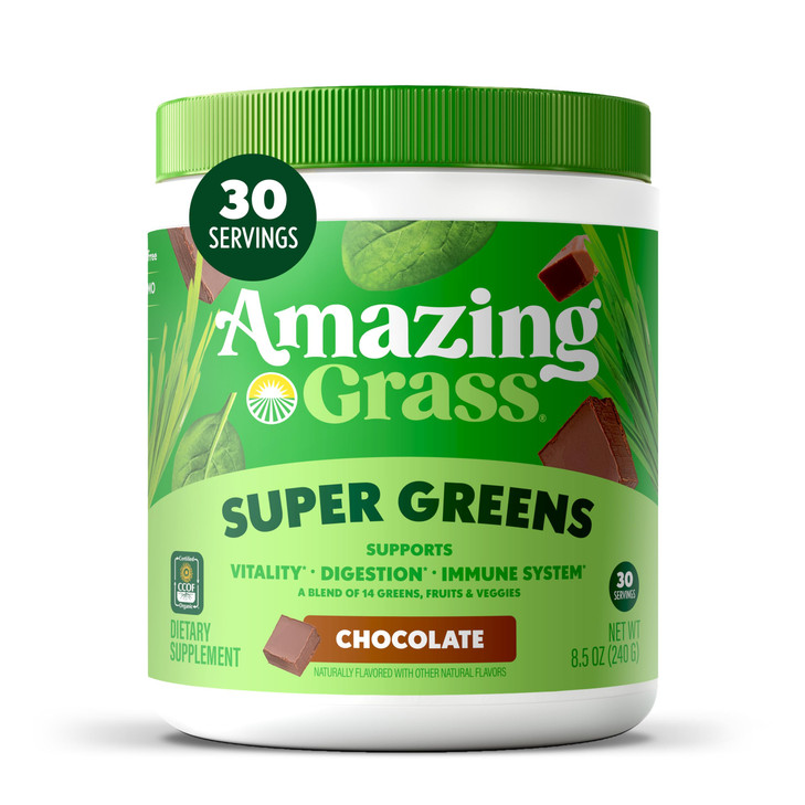 Amazing Grass Greens Superfood Powder: Greens Powder with Digestive Enzymes &