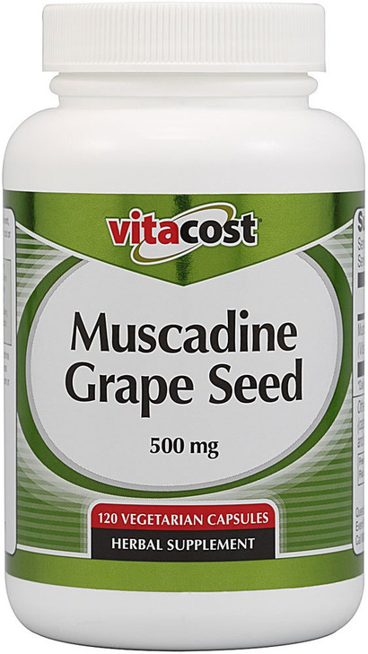 Vitacost Muscadine Grape Seed - 500 mg - 120 Capsules