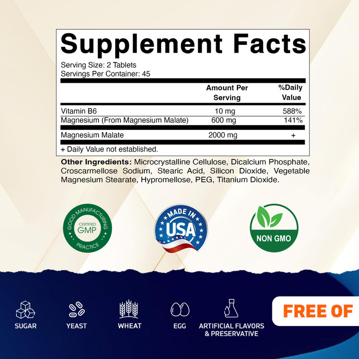 Vitamatic Magnesium Malate 2000mg per Serving