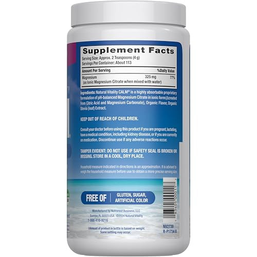 Natural Vitality Calm Magnesium 16oz Powder