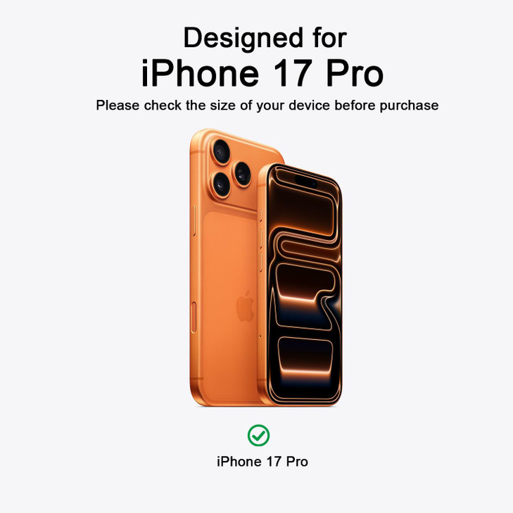 EUMADOVE for iPhone 17 pro Case Translucent Matte Phone Cover, [10 FT Military Grade Drop Protection] Slim Durable Shockproof Protective Bumper (Blac