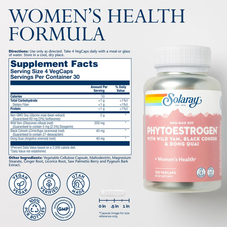 SOLARAY PhytoEstrogen Menopause Supplements