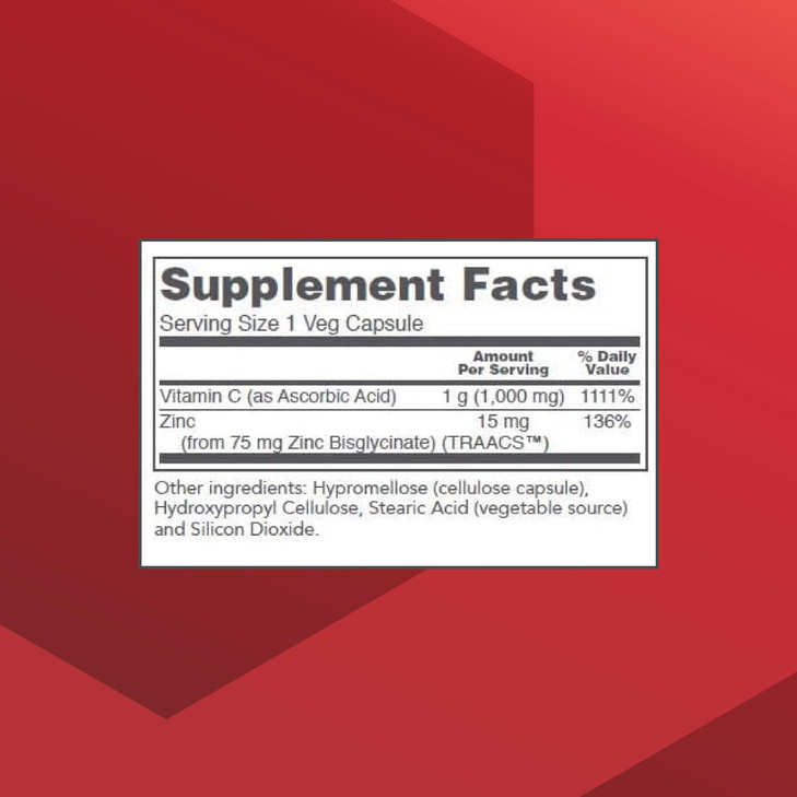PROTOCOL FOR LIFE BALANCE C-1000 + Zinc-15 - Vitamin C & Zinc Bisglycinate