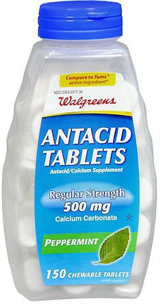 Walgreens Regular Strength Antacid/Calcium Supplement Chewable Tablets