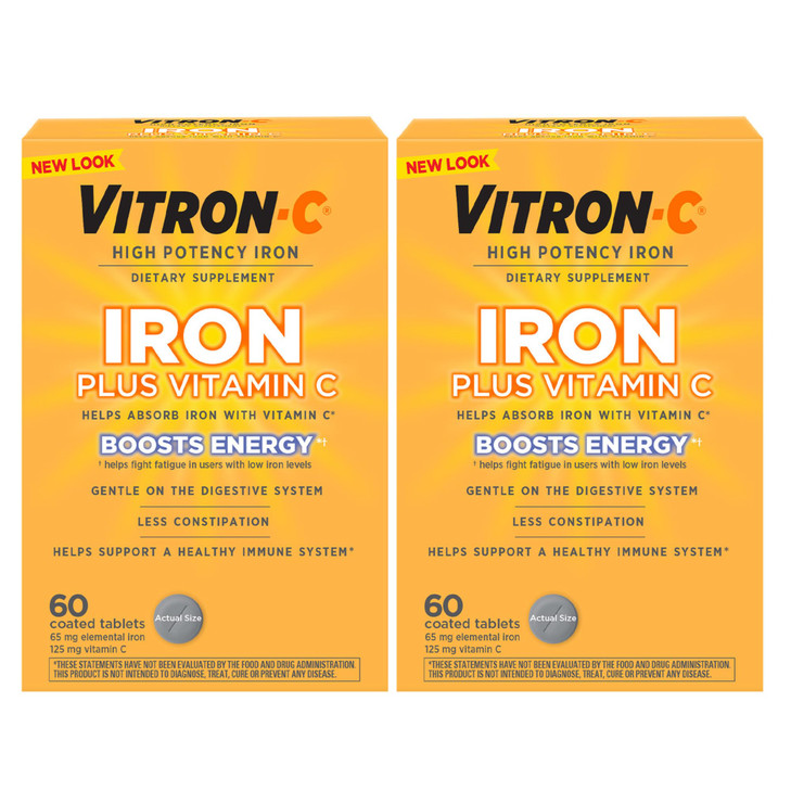 Vitron-C Iron Supplement, Once Daily, High Potency Iron Plus Vitamin C, Support