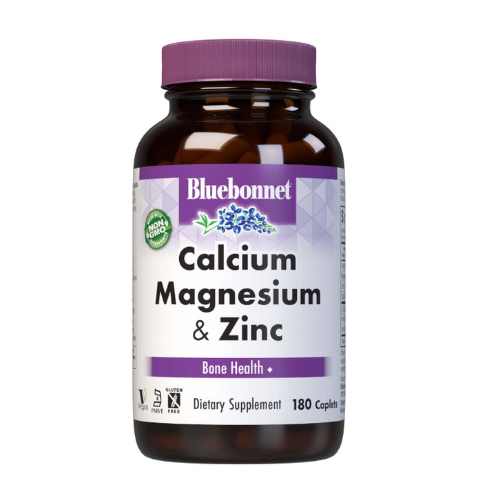 Bluebonnet Nutrition Calcium Magnesium Zinc Strong Bones Supplement