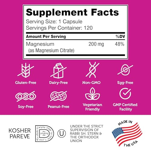 Zahler - Magnesium Supplement Capsules 200 mg (120