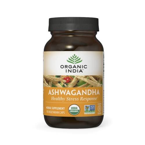 ORGANIC INDIA Ashwagandha Capsules - Organic Ashwagandha Supplement