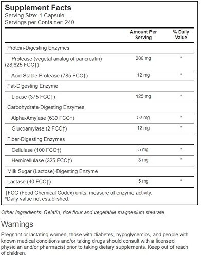 Vitacost Super Daily Enzymes - 240 Capsules
